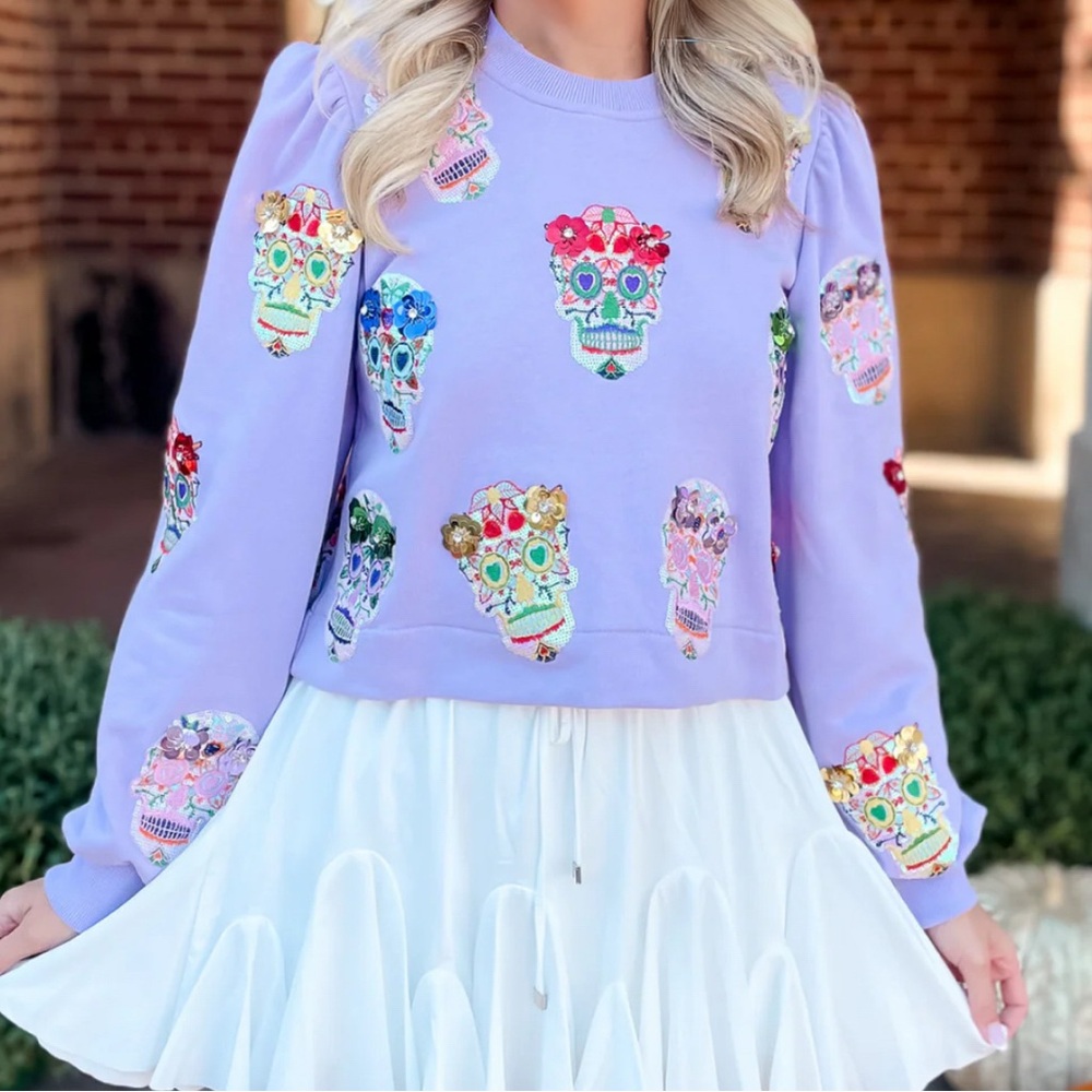 Queen of Sparkles Sugar Skull Sweatshirt